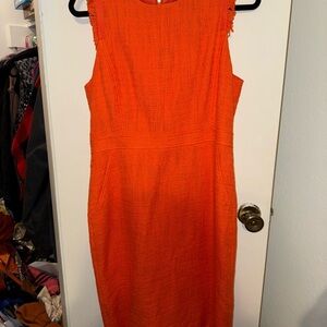 J. Crew Orange Mock Neck Sheath Dress Cocktail